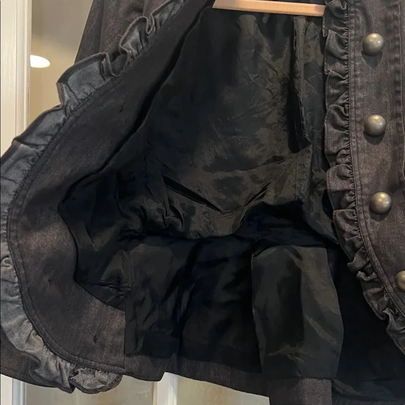 JohnPaulRichard Black Ruffled Blazer - Picture 5 of 9